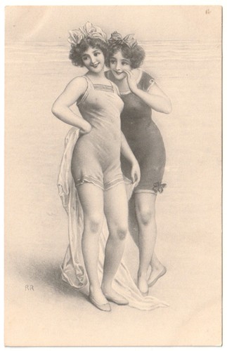 1918 ragazze mare - ragazze,