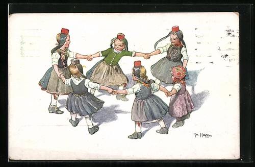 Cartolina artista jac - jac., happ