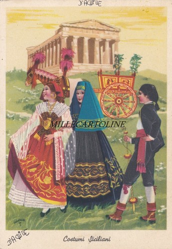 Costumi siciliani 2 ragazze - costumi,