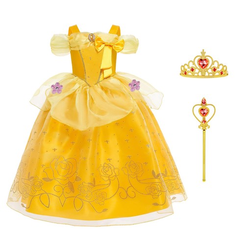 Bsbuy belle costume ragazze - belle, la