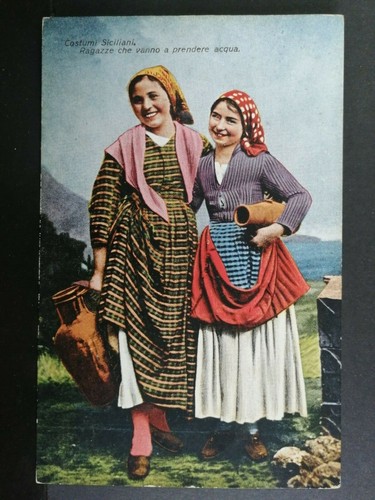 Cartolina palermo costumi - palermo,